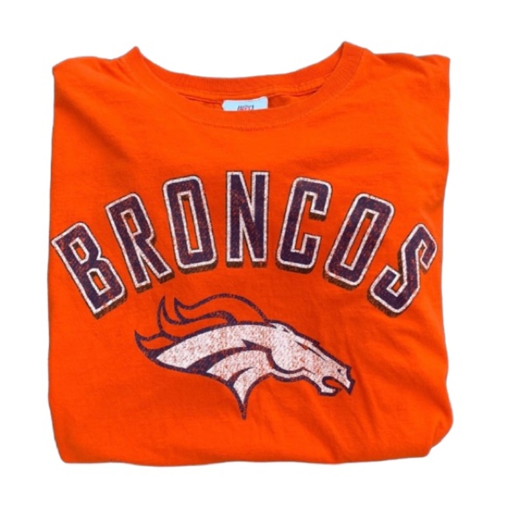Denver Broncos orange large graphic tee shirt